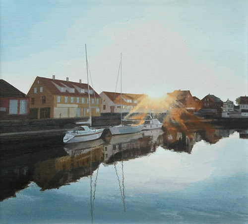 Solnedg�ng Allinge hamn